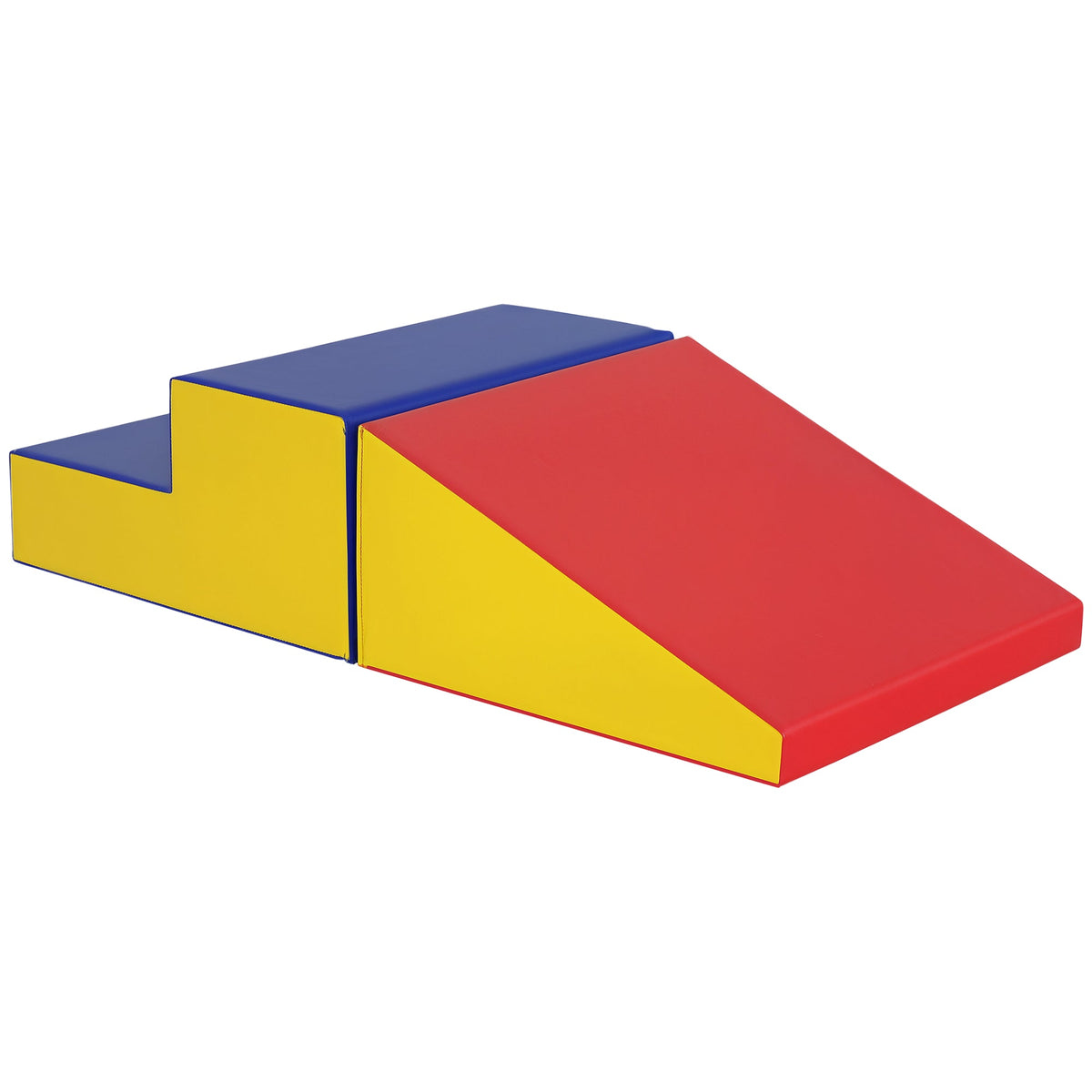 2-Piece Climb and Crawl Activity Soft Play Set, Secure Foam Blocks Playset for Toddler Preschooler Babies Indoor, Activity Structure Play Equipment, Multi-colour