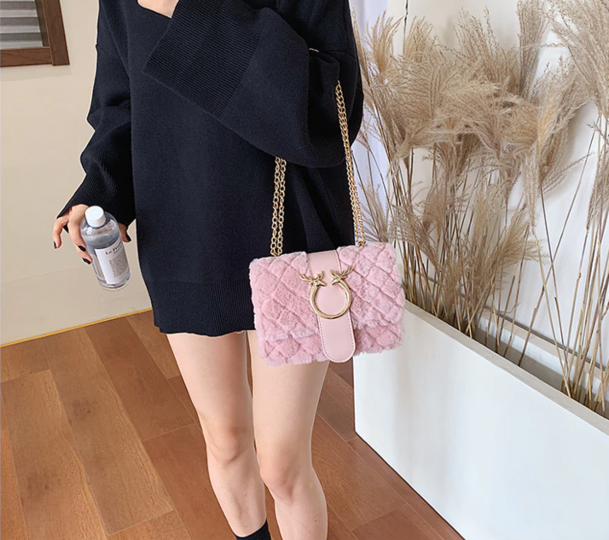 Double Strap Plush Bag