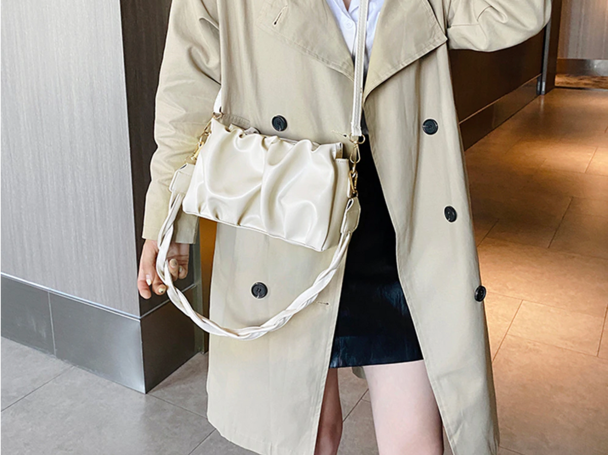 Twist Strap Ruffle Bag