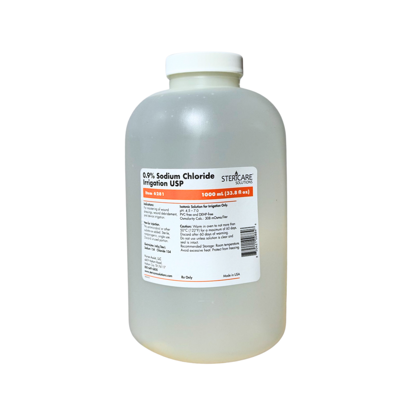 SteriCare Solutions 0.9% Sodium Chloride Irrigation Saline