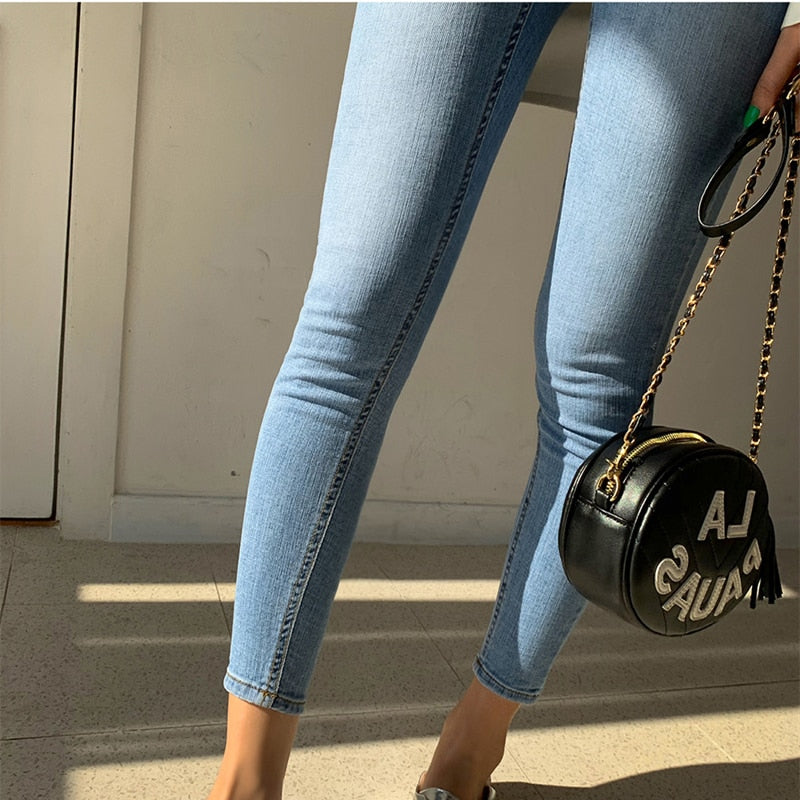 Back Rip Ankle Jeans