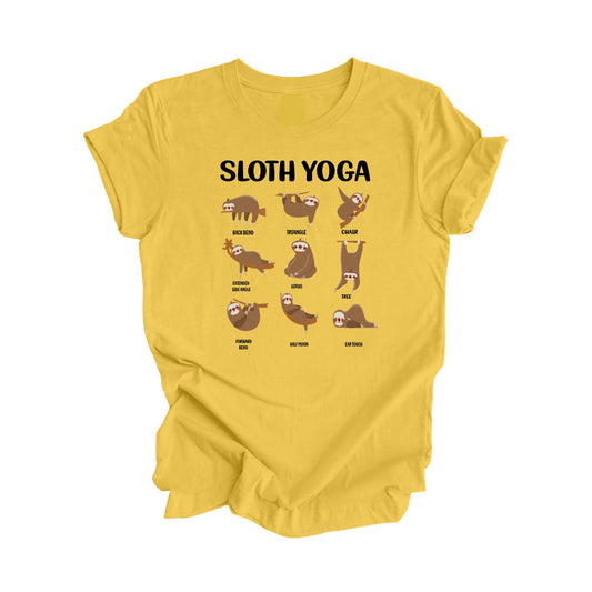 Sloth Yoga - Yoga Gift, Meditation Shirt, Yoga T-shirt, Yoga Lover Gift, Yoga Teacher Shirt, Wellness Shirt, Self Care Shirt - Inspired X