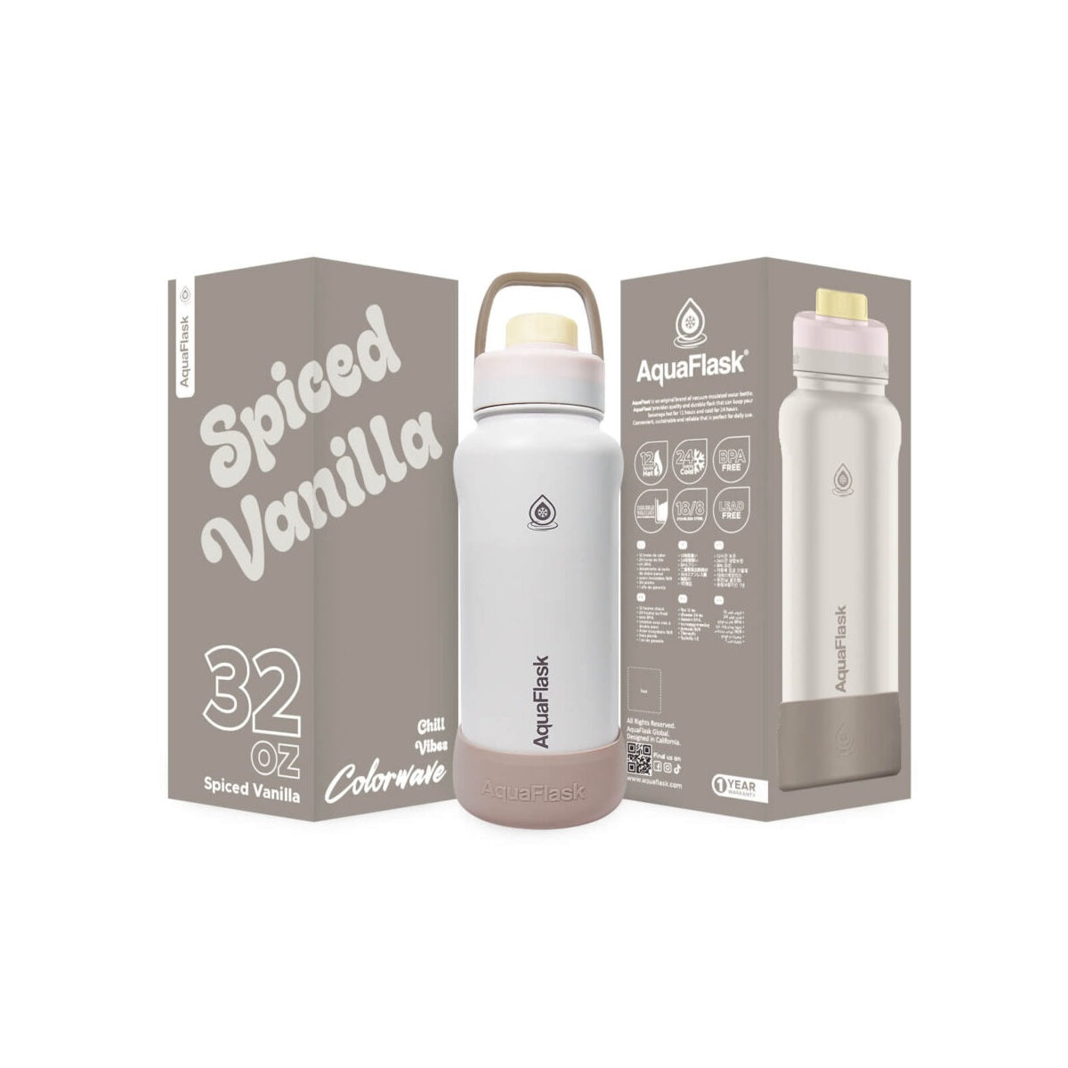 Aqua Flask Colorwave 32oz – Stainless Steel, Vacuum Insulated, Hot & Cold, Leak Proof, Travel & Office Bottle