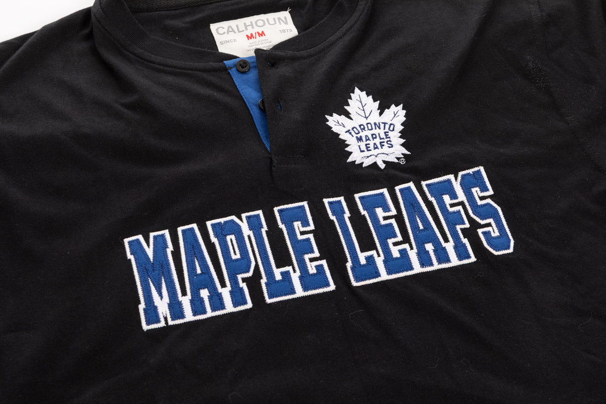 Toronto Maple Leafs Long Sleeve Henley Blackout Edition