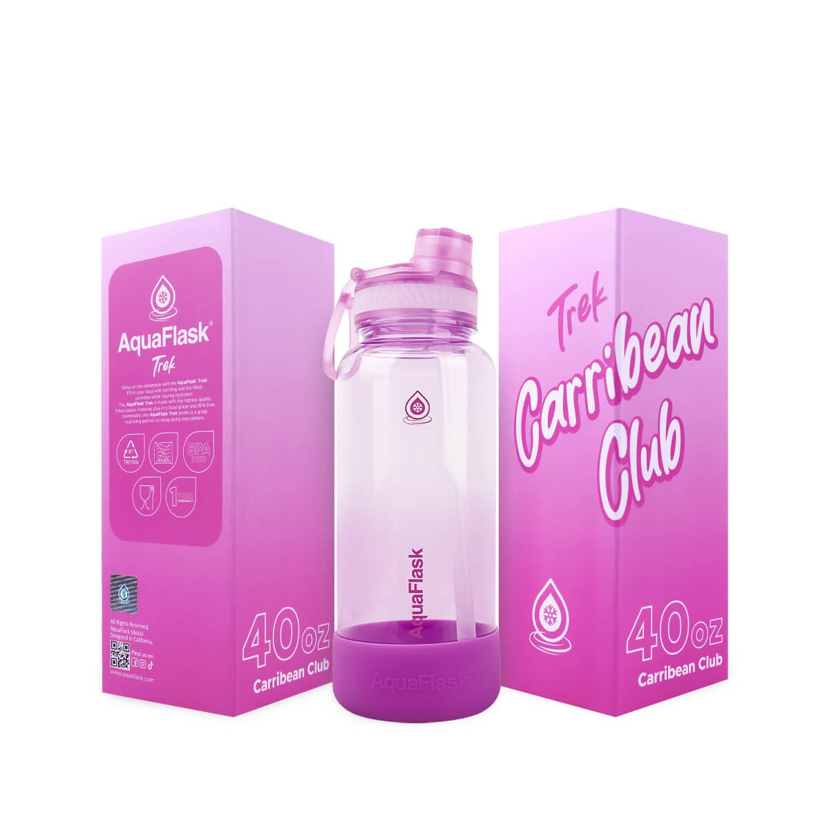 AquaFlask Trek V2 40oz Tritan Water Bottle – BPA-Free & Leak-Proof