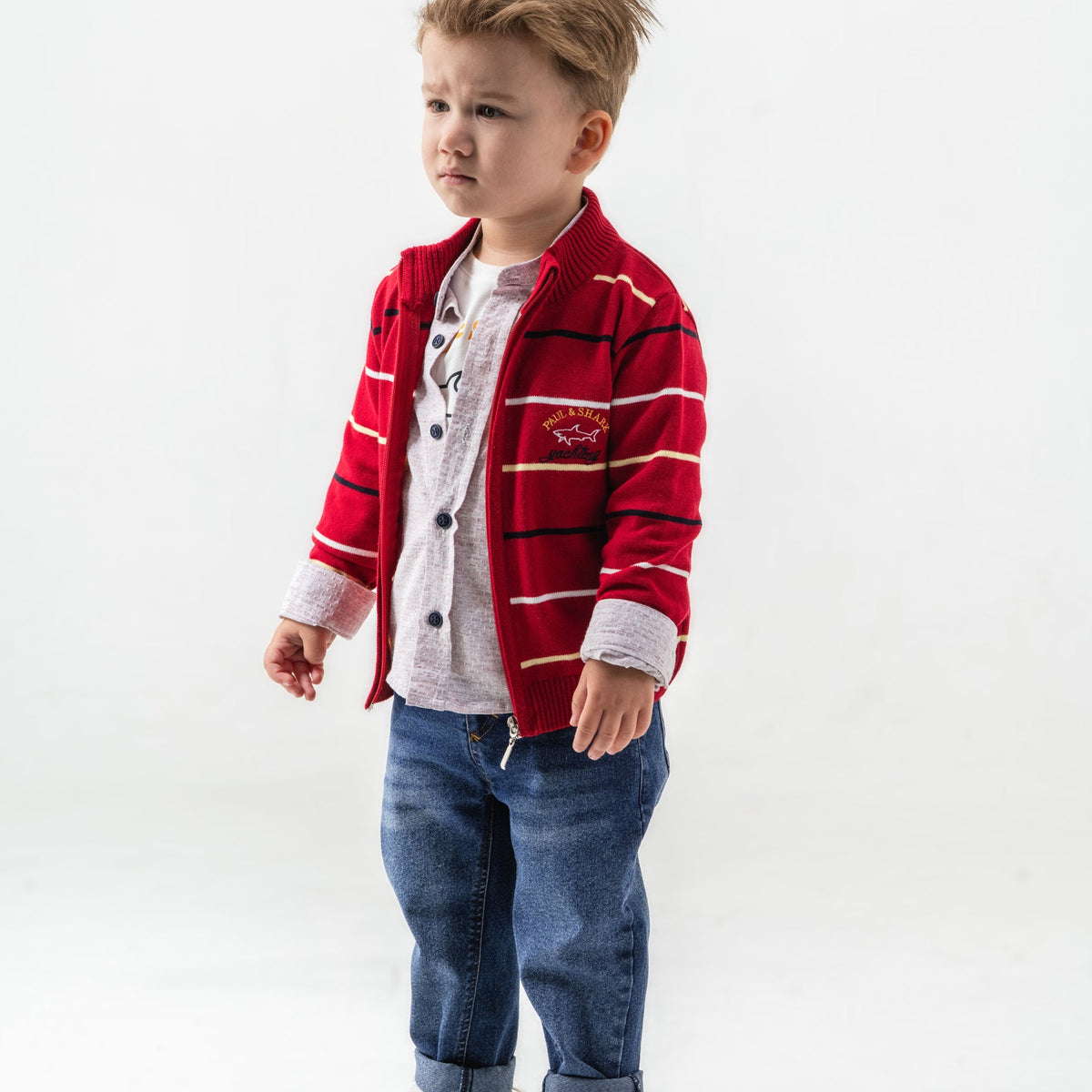 Shark Paul Boys 4PC Sweater Set