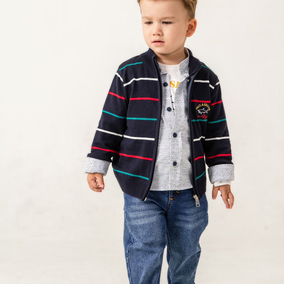 Shark Paul Boys 4PC Sweater Set