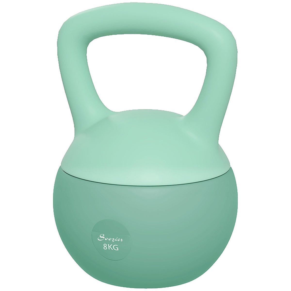 18 lb Soft Kettlebell, Sand Filled Weight w/ Grip Handle, Kettlebell Weight for Full Body Workout, Green