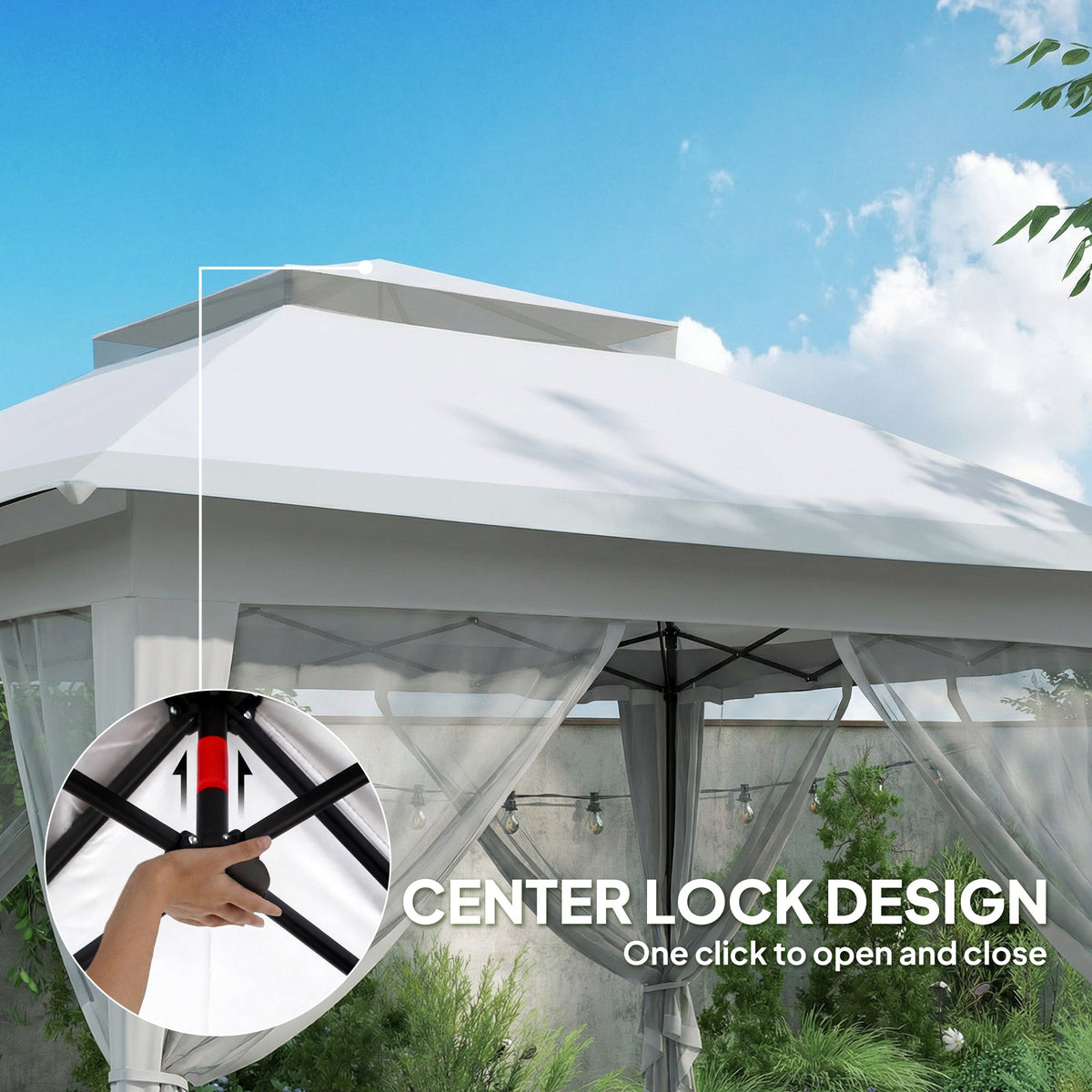 12' x 12' Foldable Pop-up Party Tent Instant Canopy Sun Shade Gazebo Shelter with Steel Frame, Dark Grey