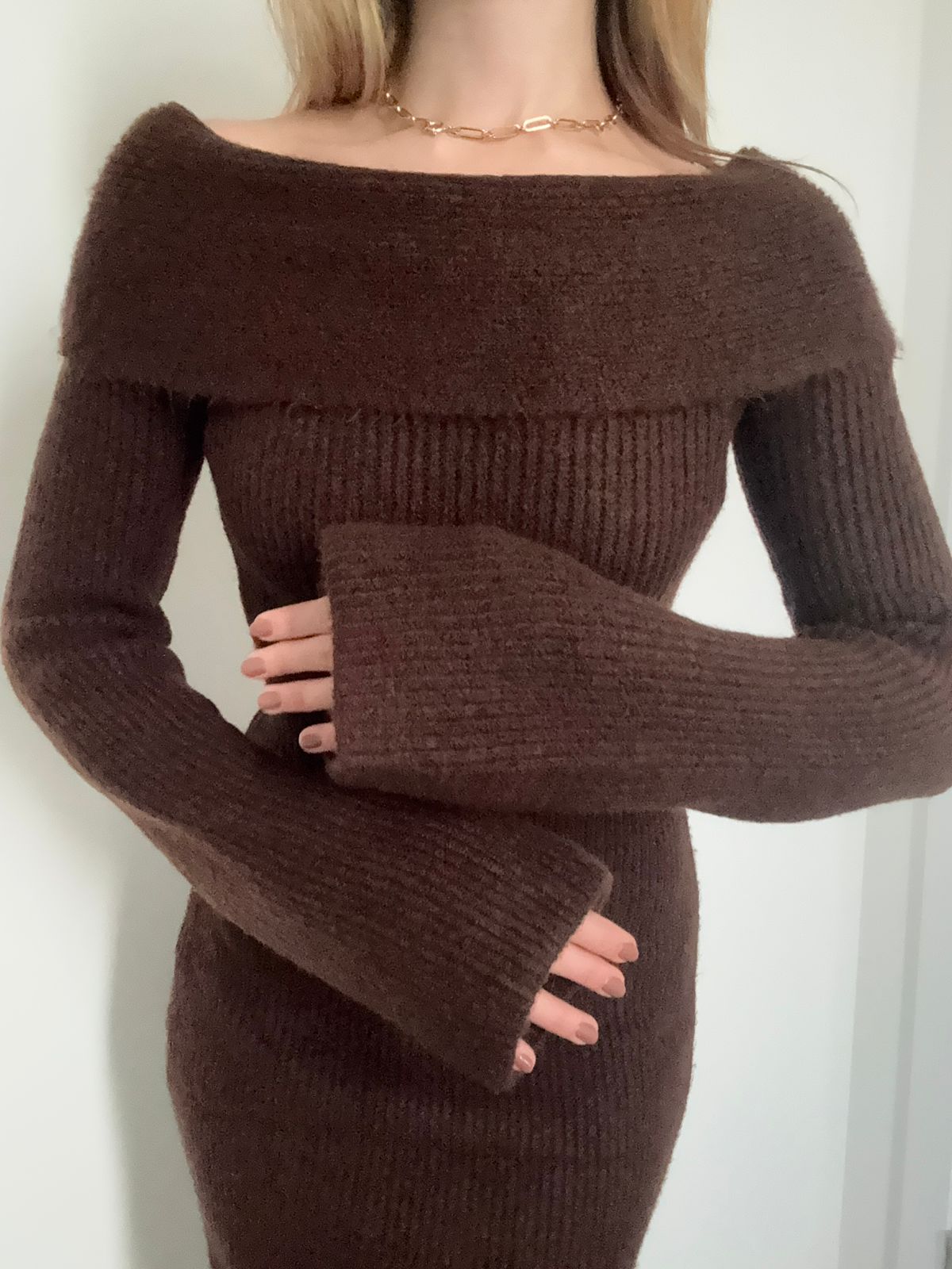Cocoa Elegance Maxi Dress