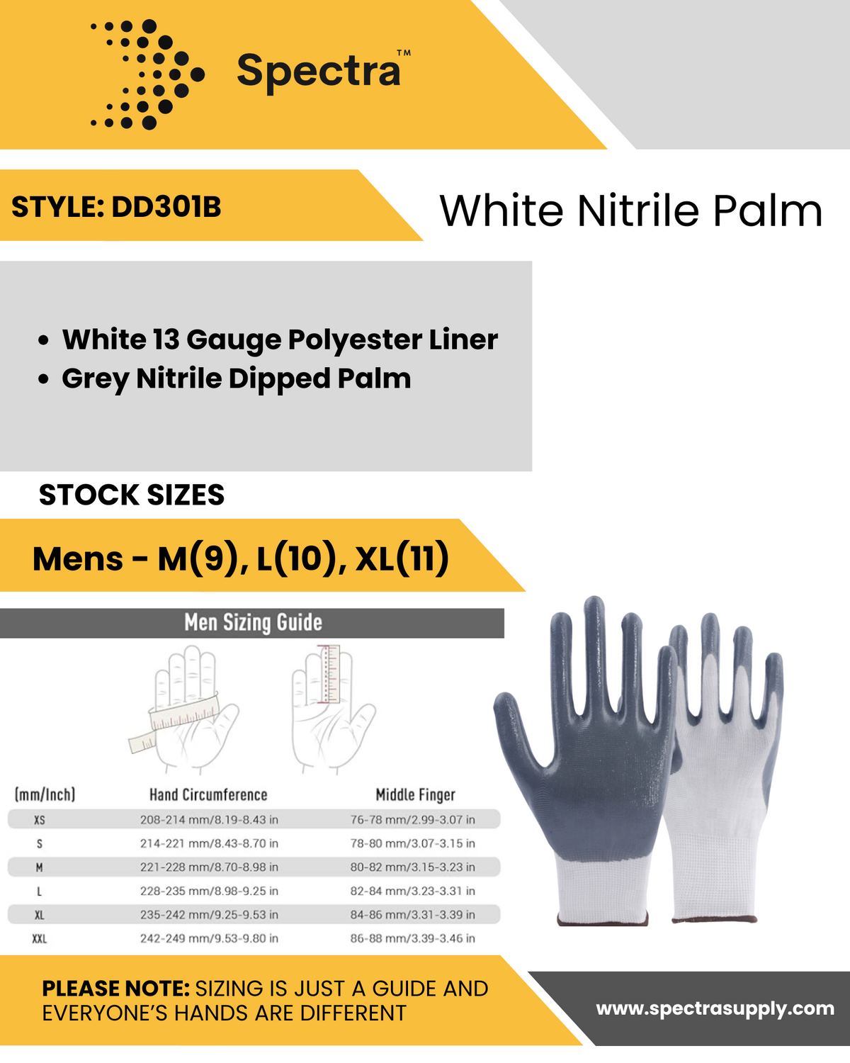 White Nitrile Palm