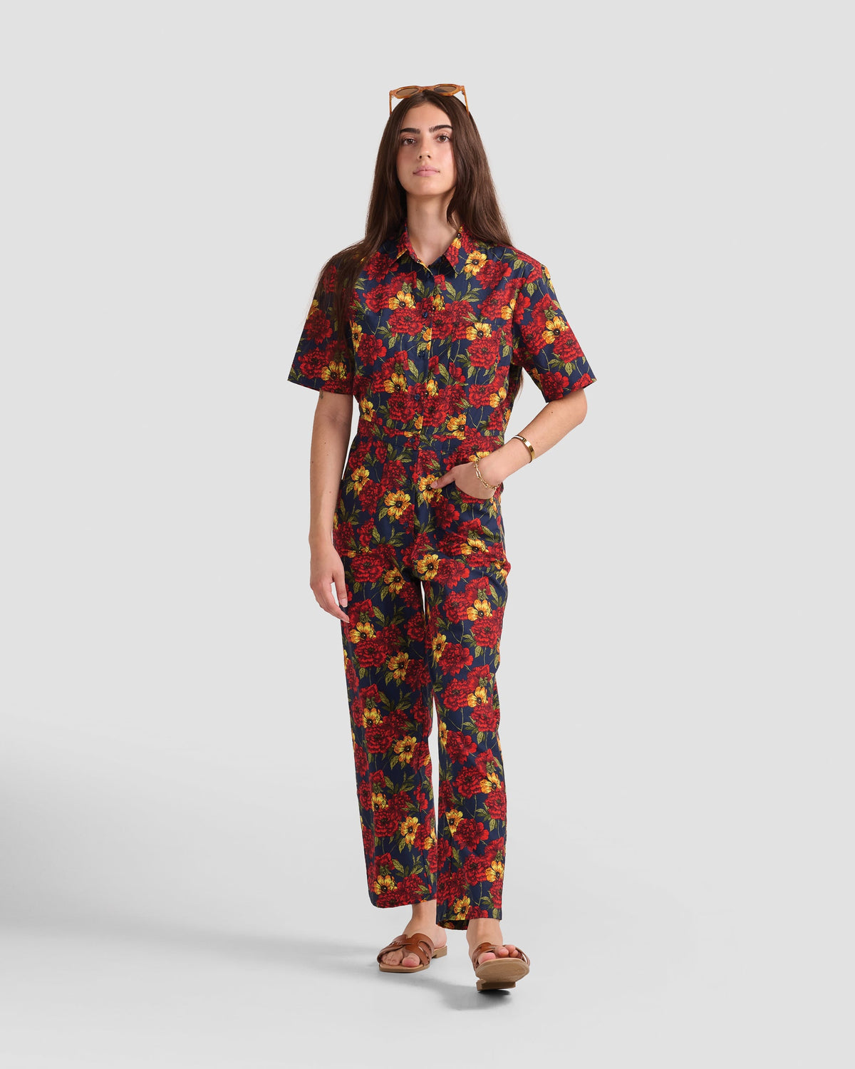 Women's Wild Peonies Print Jumpsuit