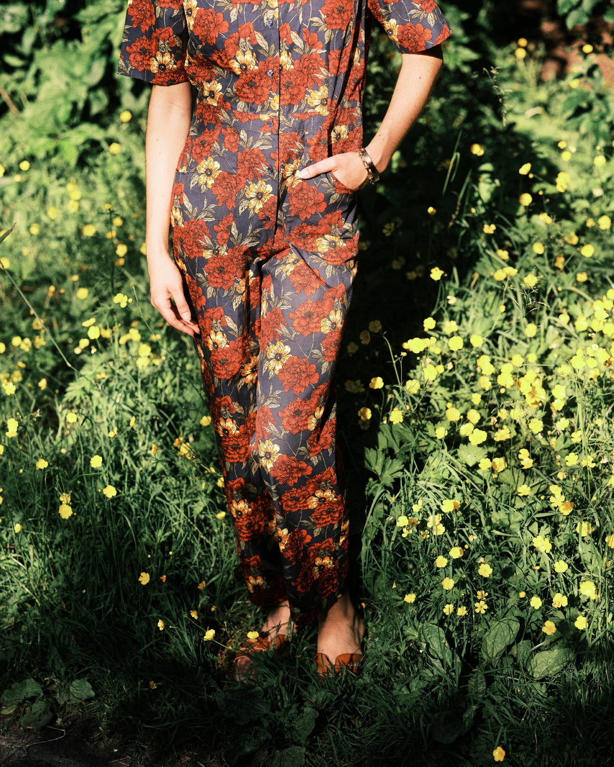 Women's Wild Peonies Print Jumpsuit
