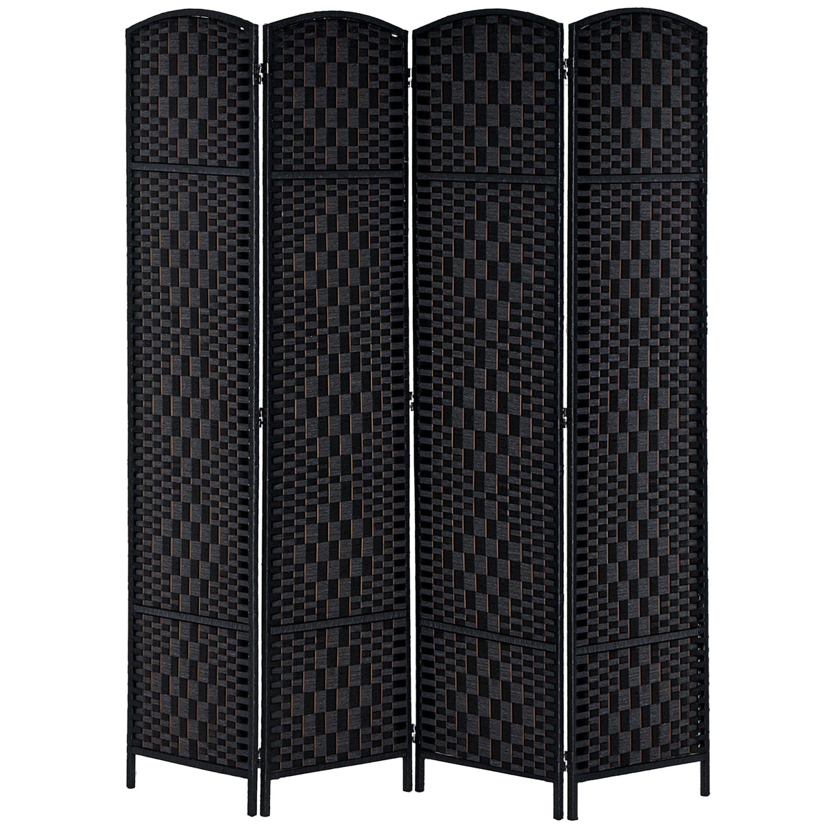 6ft Folding Room Divider, 3 Panel Wall Partition with Wooden Frame for Bedroom, Home Office, Natural