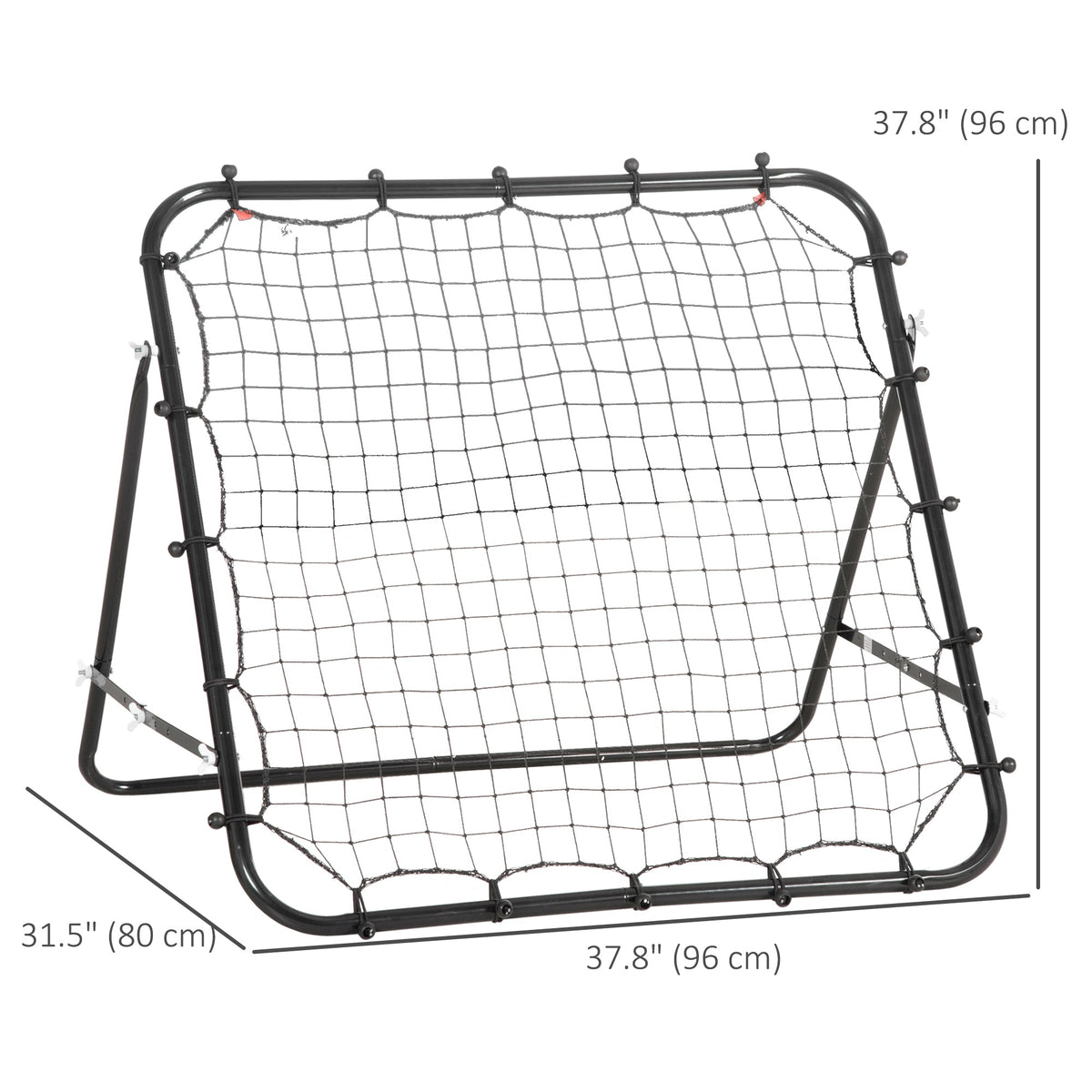 Volleyball Rebounder Net Football Training Aid Kickback Target Play Red