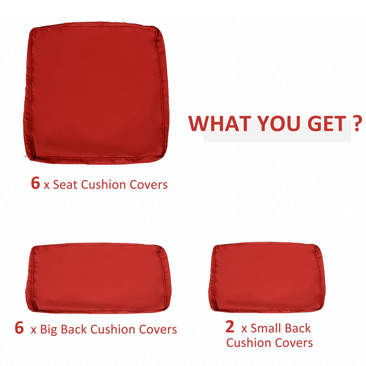 Outdoor 14pc Patio Rattan Sofa Set Cushion Polyester Cover Replacement Set - No Cushion Included Beige