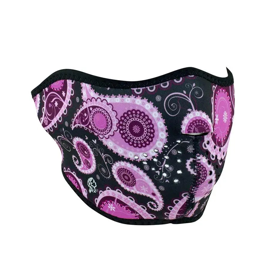 ZANheadgear Half Mask Neoprene Purple Paisley