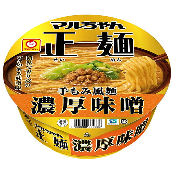 東洋水産 マルちゃん正麺 カップ 濃厚味噌 131g×12個入【日本出荷】