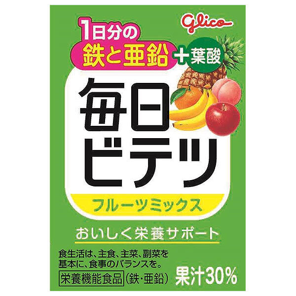 江崎グリコ 毎日ビテツ フルーツミックス 100ml紙パック×15本入【日本出荷】