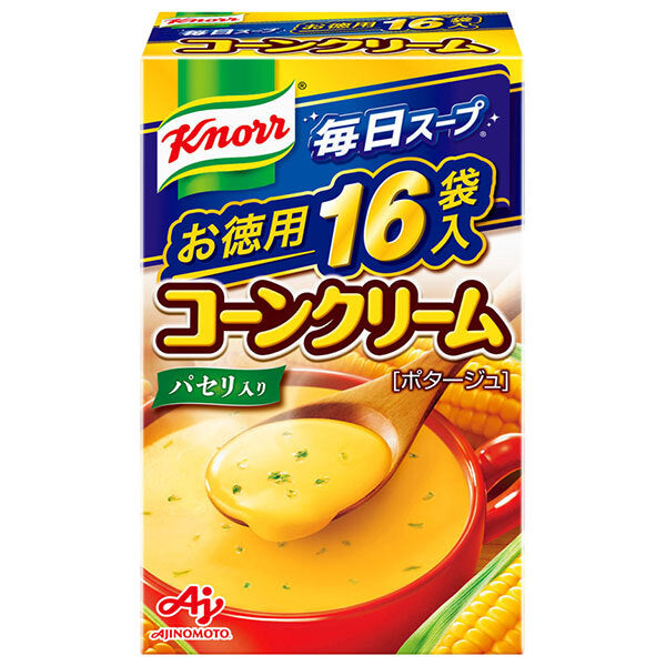 味の素 クノール毎日スープ コーンクリーム (17.9g×16袋)×3個入【日本出荷】