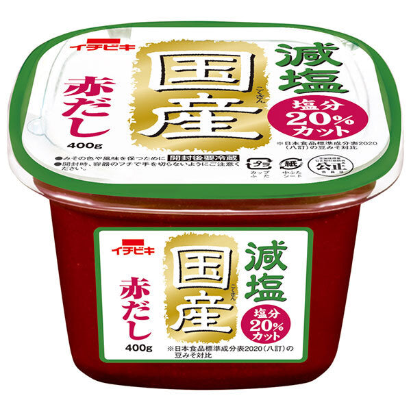 イチビキ 減塩国産 赤だし 400g×6個入【日本出荷】