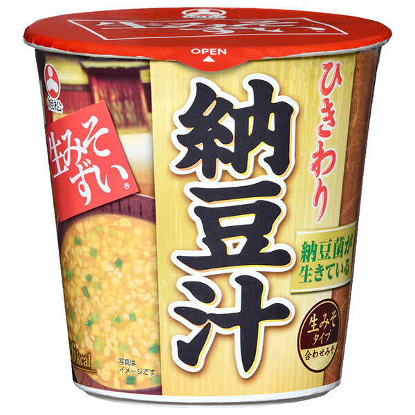旭松 旭松カップ 生みそずい ひきわり納豆汁 15.5g×6個入【日本出荷】