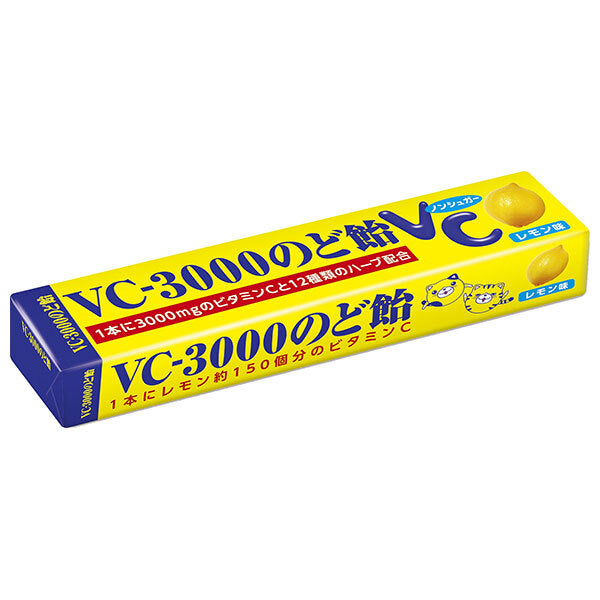 ノーベル製菓 VC-3000のど飴 レモン味 スティック 10粒×10個入【日本出荷】
