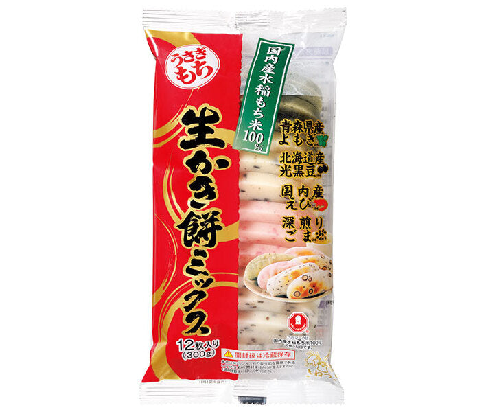 うさぎもち 生かき餅 ミックス 300g(12枚入)×10袋入【日本出荷】
