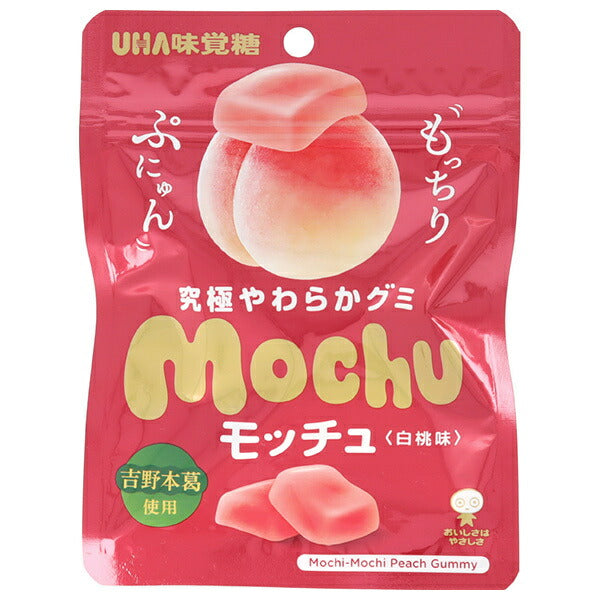 UHA味覚糖 モッチュ 白桃味 45g×10個入【日本出荷】