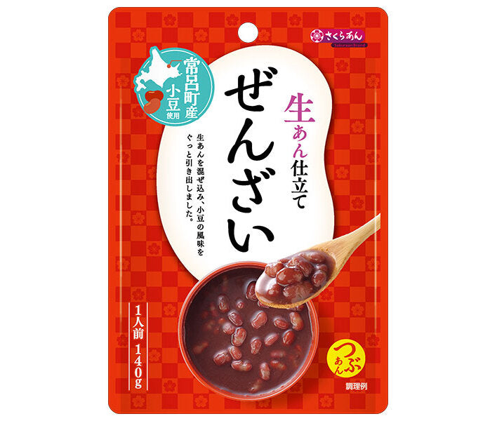 谷尾食糧工業 さくらあん 生あん仕立て ぜんざい 140g×12袋入【日本出荷】