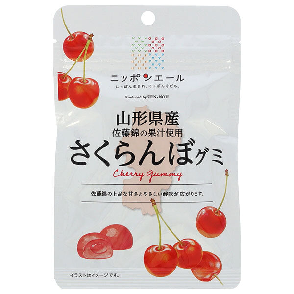 JA全農 ニッポンエール 山形県産さくらんぼ グミ 40g×10袋入【日本出荷】