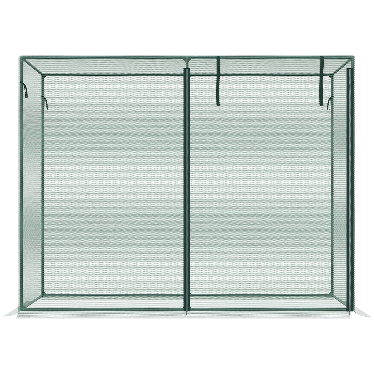6.5 x 3.3ft Crop Cage, Garden Plant Protector with Single Zippered Door, Storage Bag and Ground Stakes, Black