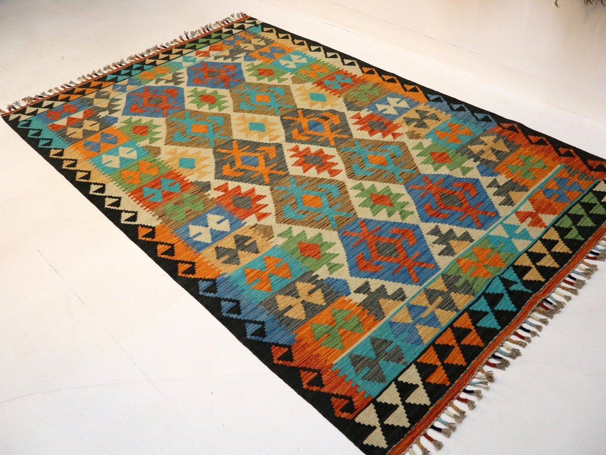Afghan Maimana Kilim Rug | 4' 2" x 6' 6"