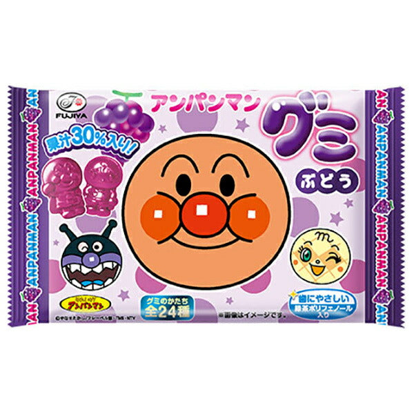 不二家 アンパンマングミ ぶどう 6粒×20袋入【日本出荷】
