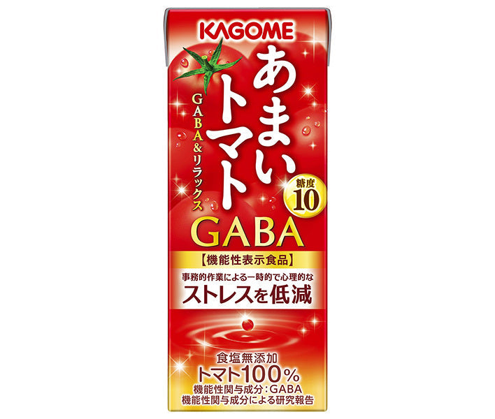 カゴメ あまいトマト GABA&リラックス【機能性表示食品】 195ml紙パック×24本入【日本出荷】