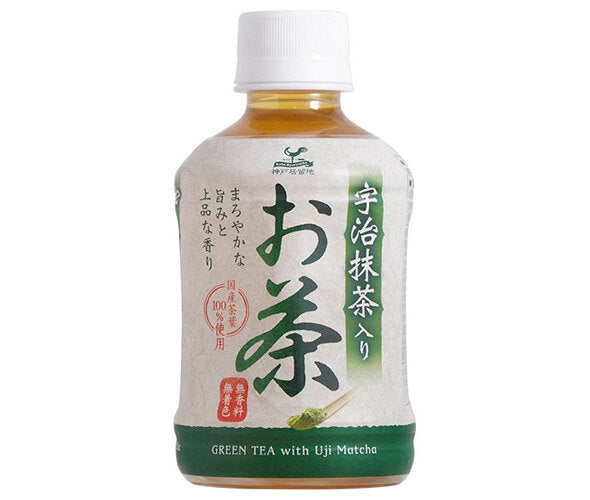富永貿易 神戸居留地 宇治抹茶入りお茶 280mlペットボトル×24本入【日本出荷】