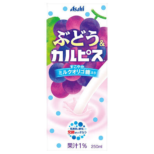 アサヒ飲料 ぶどう&カルピス 250ml紙パック×24本入【日本出荷】