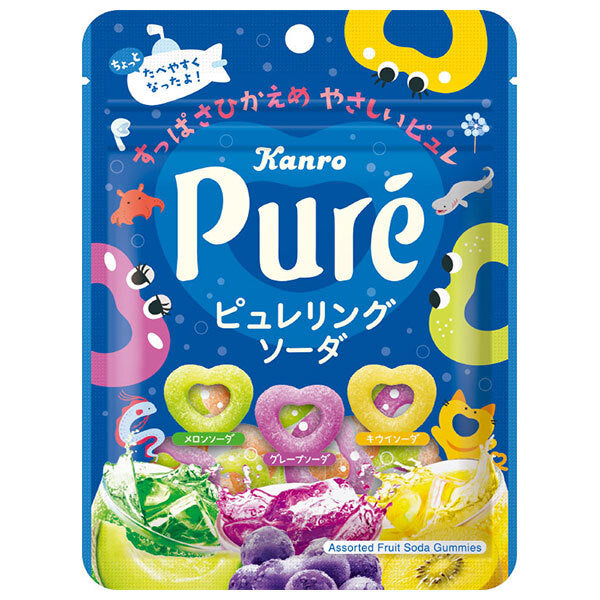 カンロ ピュレリング ソーダ 63g×6袋入【日本出荷】
