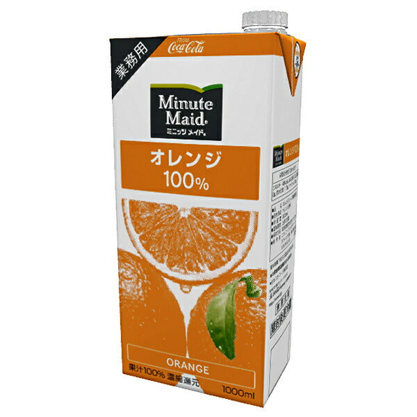 コカコーラ ミニッツメイド オレンジ100% 1L紙パック×6本入【日本出荷】