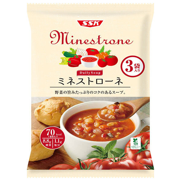 SSK Daily Soup(デイリースープ) ミネストローネ 160g×3袋×20袋入【日本出荷】