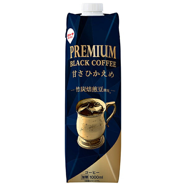 スジャータ プレミアム ブラックコーヒー 甘さひかえめ 1000ml紙パック×6本入【日本出荷】