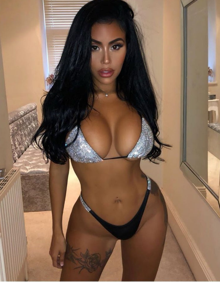 Rhinestone Bikini Set