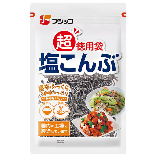 フジッコ 塩こんぶ 超徳用袋 140g×6袋入【日本出荷】