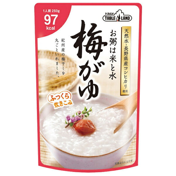 丸善食品工業 テーブルランド 梅がゆ 250gパウチ×24(12×2)袋入【日本出荷】