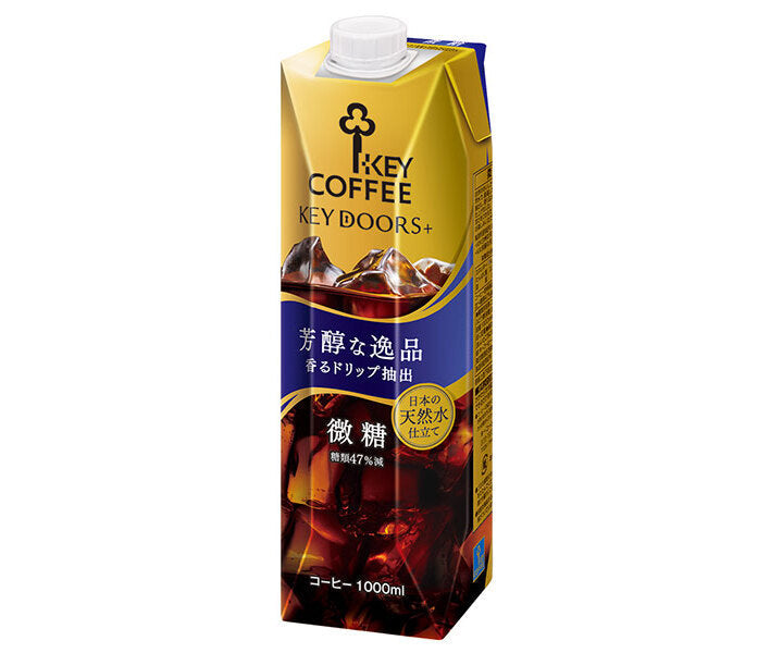 キーコーヒー リキッドコーヒー微糖 1L紙パック×6本入【日本出荷】