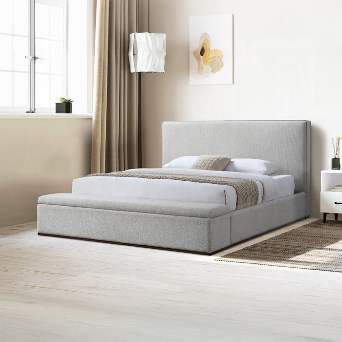 Daisy Storage Upholstered Platform Bed - Grey