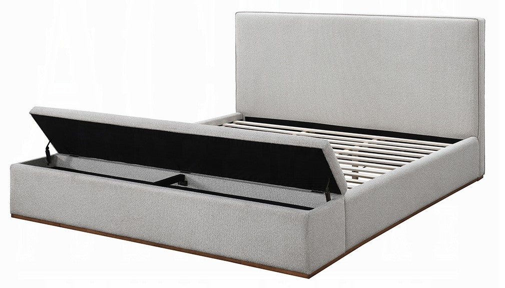 Daisy Storage Upholstered Platform Bed - Grey