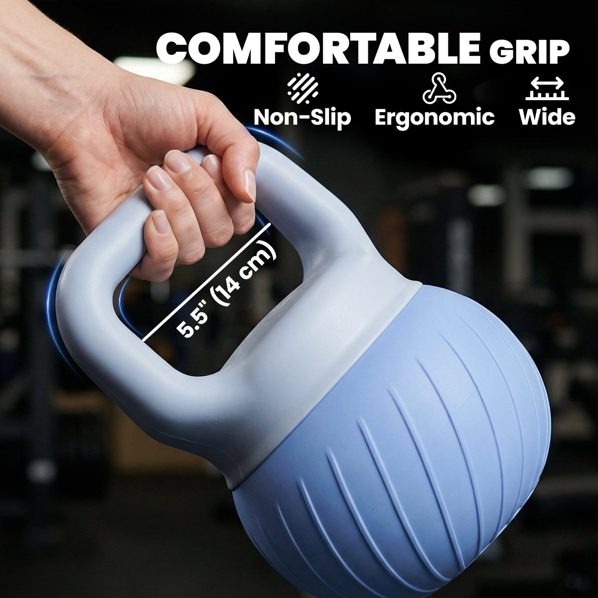 Soft Kettlebell, 22 lbs Kettle Bell with Anti-Slip Grip for Home Gym Weight Lifting and Strength Training