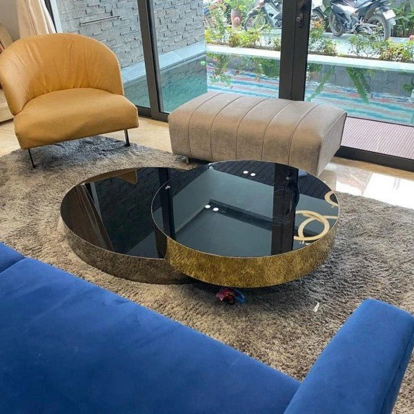 BT19 Gold Plated Dual Nesting Coffee Table