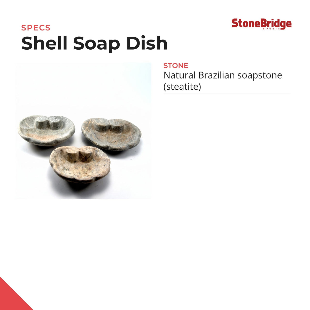 Soap Dish Soapstone Shell